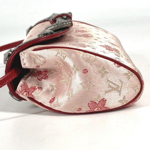 LOUIS VUITTON M92588 Monogram Satin Cherry Blossom Griotte Pochette Shoulder Bag - Picture 5 of 14